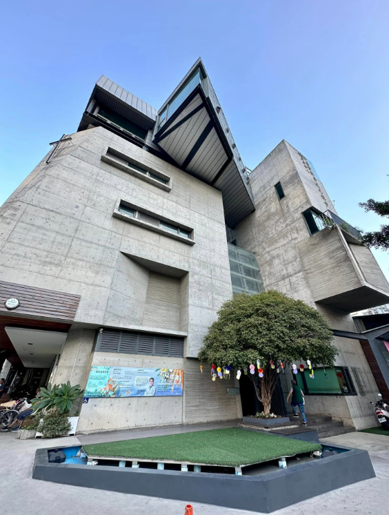 Exterior of The Light of Christ Salvation Church in Taichung, Taiwan.